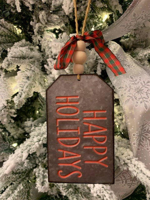 METAL TAG ORNAMENT