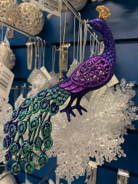 4.5"ACRYLIC PEACOCK ORNAMENT