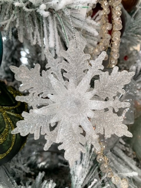 3D WHITE SNOWFLAKE